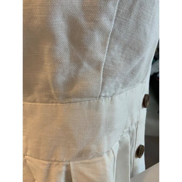 Gap dress halter or straps size 4 white pockets side buttons cotton linen - Picture 10 of 10